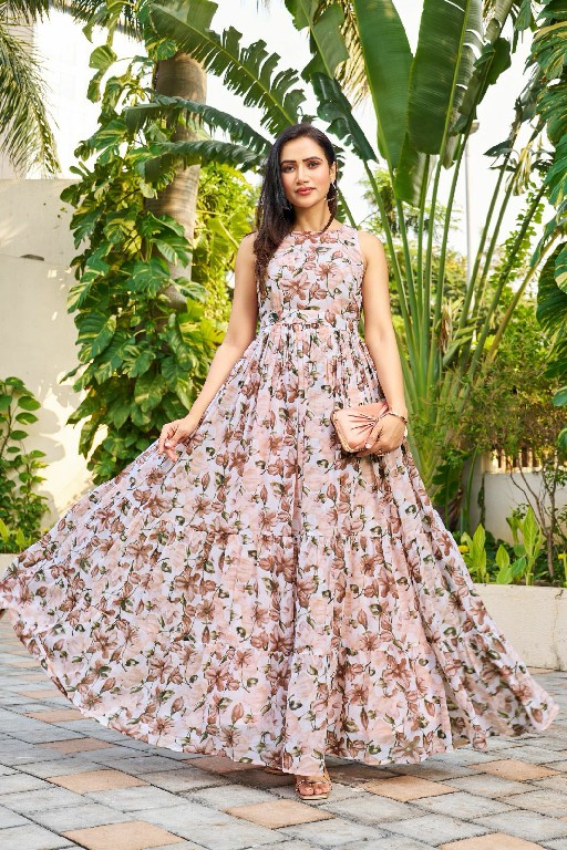 Chansi Elegance Wholesale Floral Printed Anarkali Gown Style Kurtis