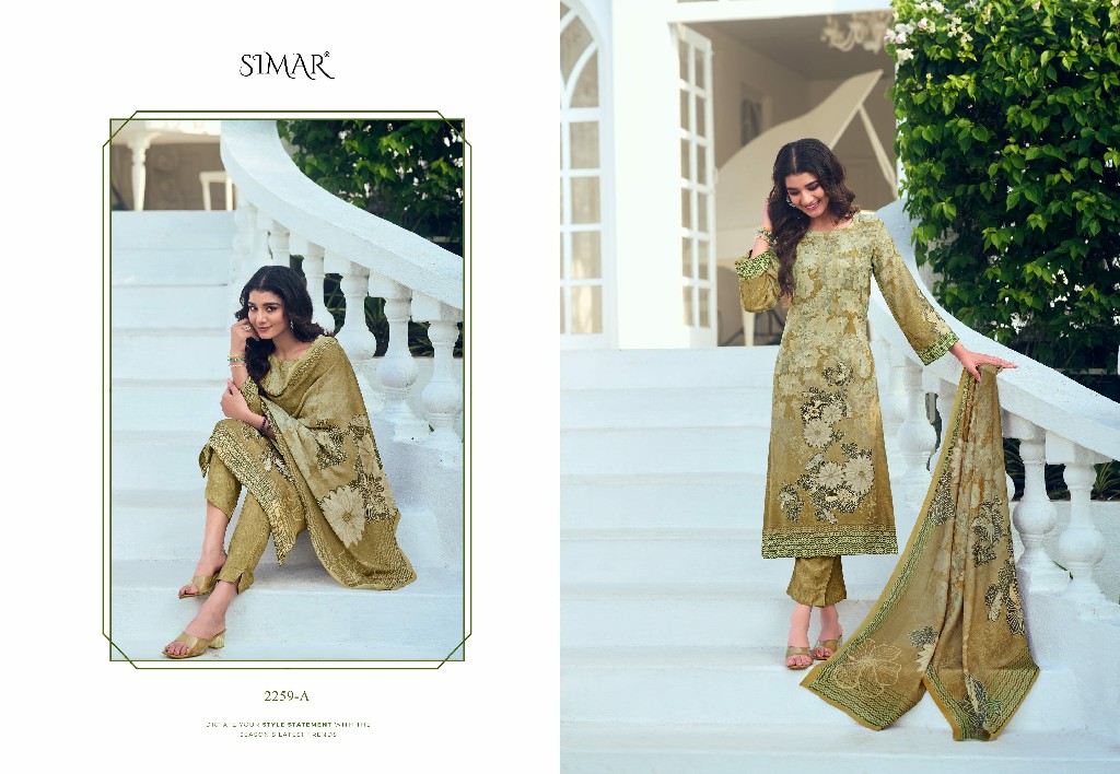 Glossy Simar Ashmira Wholesale Pure Pashmina Winter Dress Material