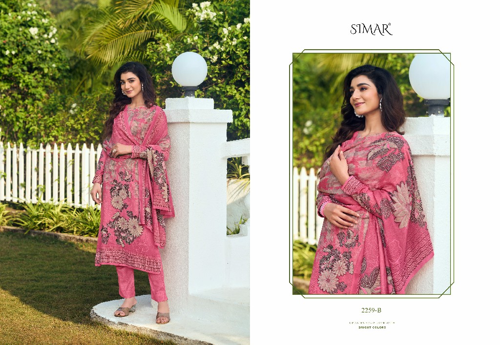 Glossy Simar Ashmira Wholesale Pure Pashmina Winter Dress Material