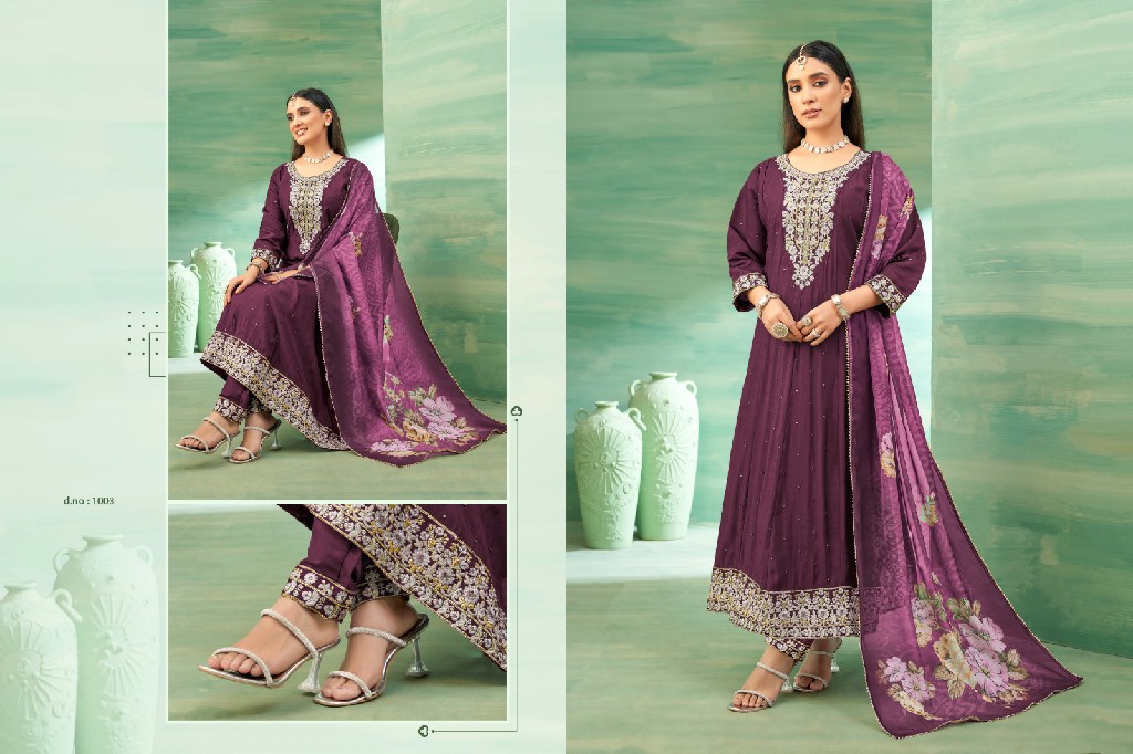 khushi fashion shivani vol 1 full stitch roman silk shop trendy salwar suit set online