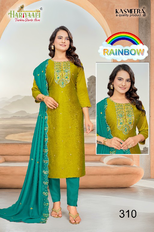 rainbow vol 3 by hariyaali vichitra silk full stitch casual combo set ladies dress