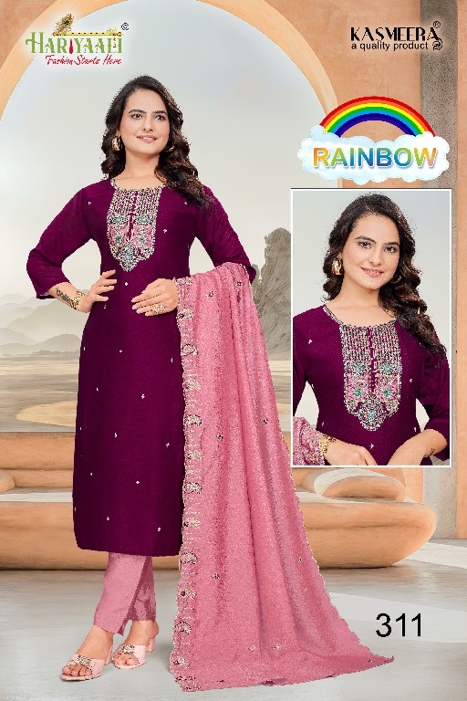 rainbow vol 3 by hariyaali vichitra silk full stitch casual combo set ladies dress