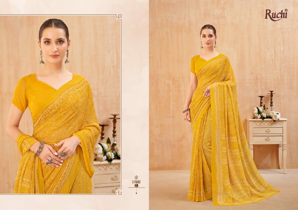 RUCHI RAGAA GEORGETTE VOL 13 FANCY FLOWER PRINTED SAREE COLLECTION