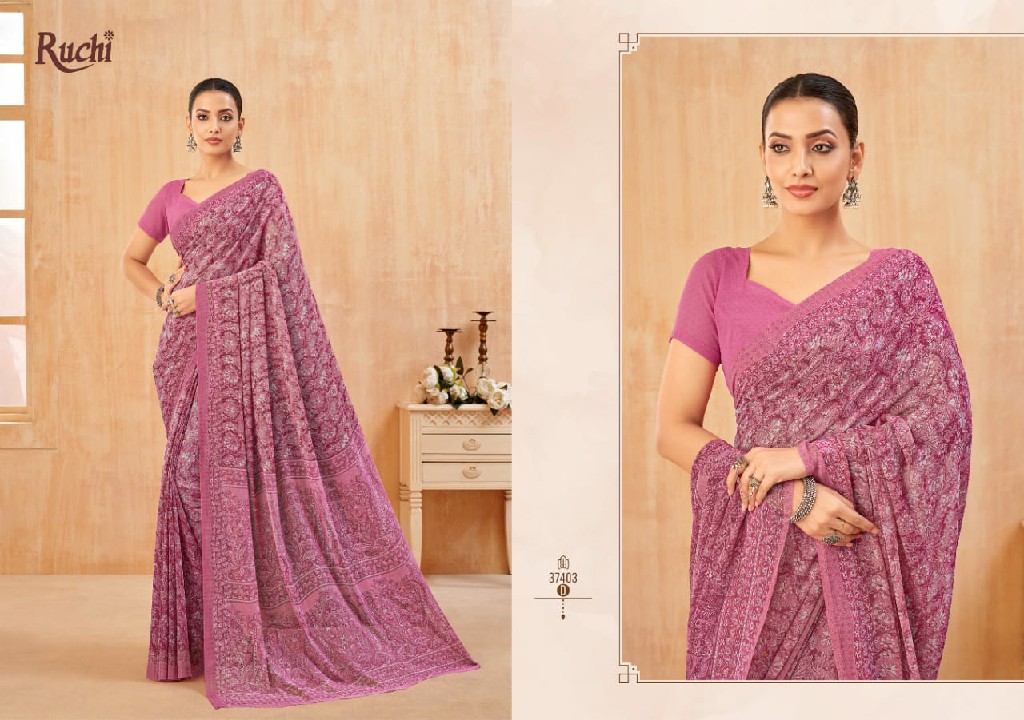 RUCHI RAGAA GEORGETTE VOL 13 FANCY FLOWER PRINTED SAREE COLLECTION