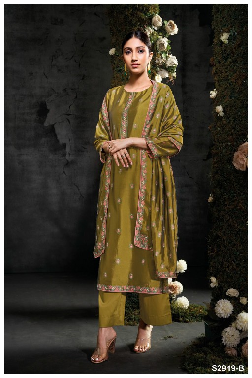 Ganga Bani S2919 Wholesale Pure Viscose Woven Silk Salwar Kameez