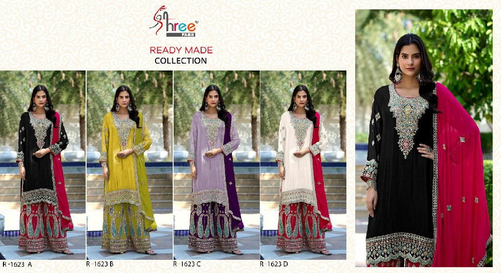 Shree Fabs R-1623 Wholesale Readymade Indian Pakistani Concept Suits