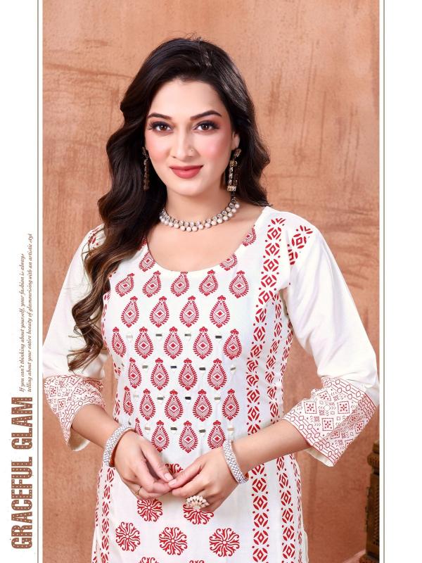 Krishna Ankita Vol-3 Wholesale 14 Kg Reyon Foil Print Kurti With Pant And Dupatta