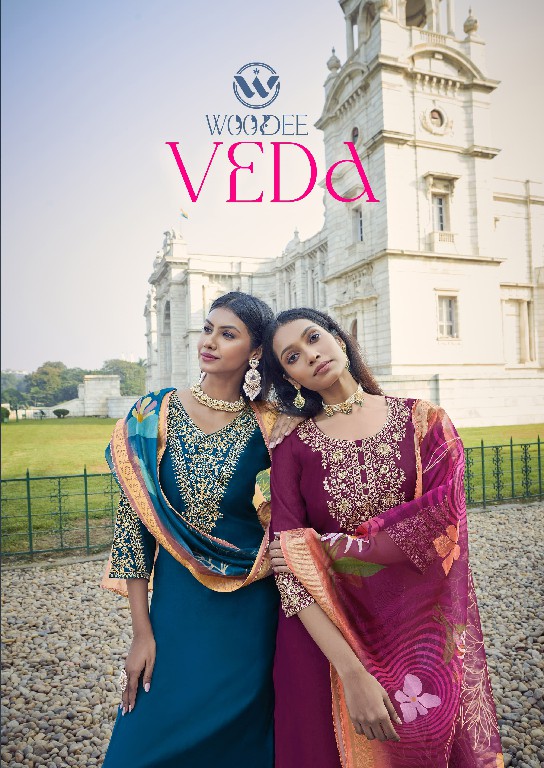 veda vol 1 by woodee viscose vatican readymade classic 3pcs dress for ladies