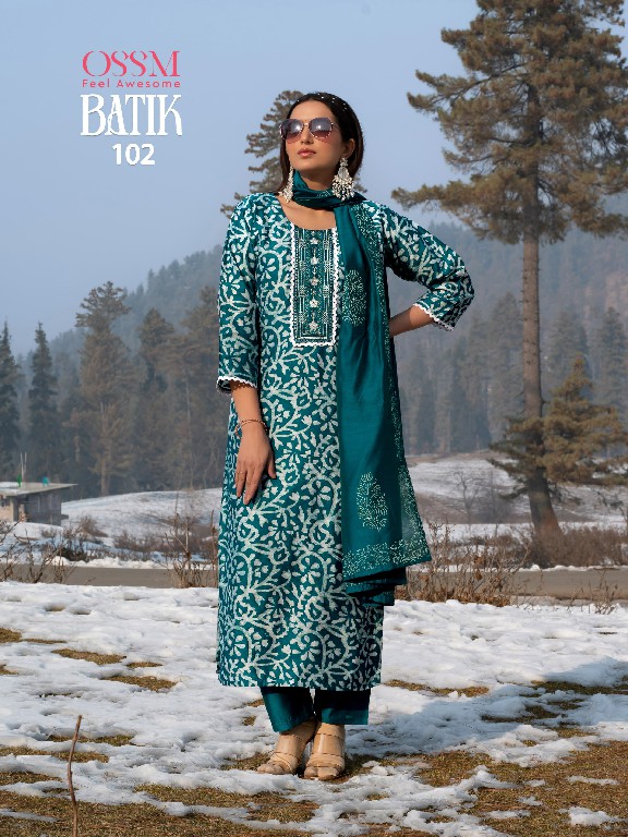 ossm launch batik vol 4 chanderi batik print readymade ladies salwar suits