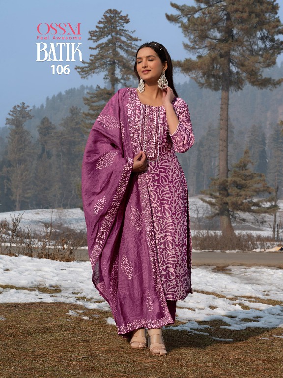 ossm launch batik vol 4 chanderi batik print readymade ladies salwar suits