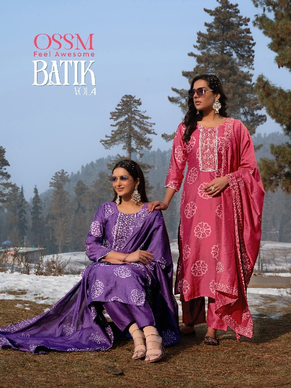 ossm launch batik vol 4 chanderi batik print readymade ladies salwar suits