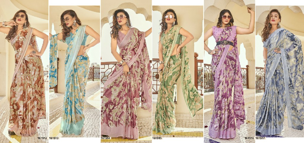 vallabhi prints saami vol 2 floral print georgette summer daily wear saree