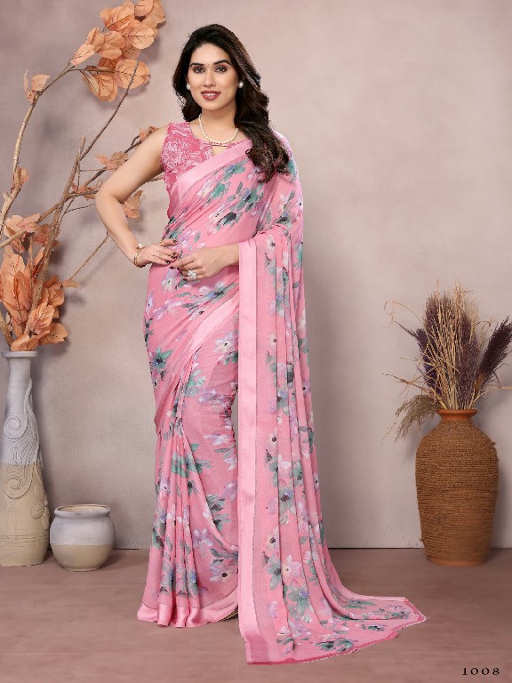 S Plus Kanak Wholesale Bright Moss Satin Ethnic Sarees