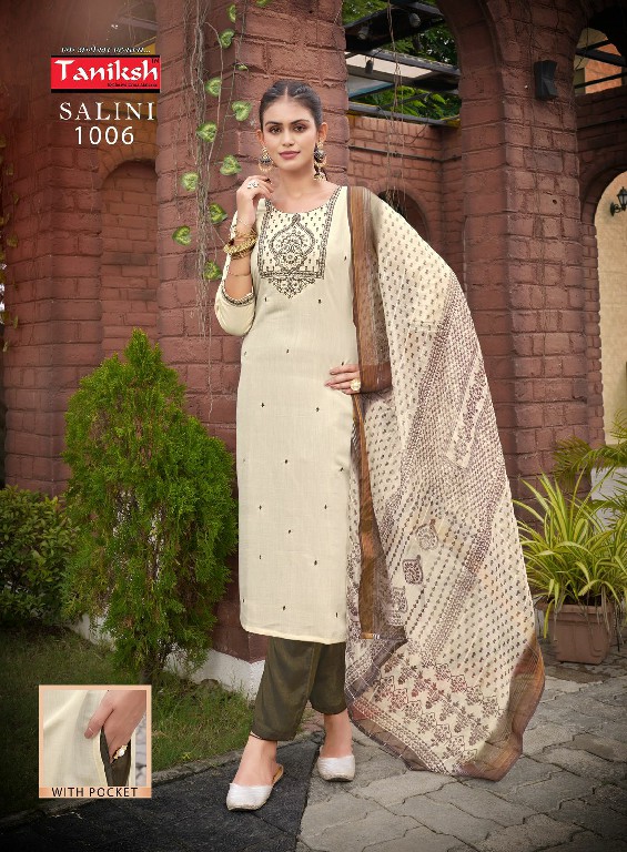 Taniksh Salini Vol-1 Wholesale Embroidery Work Readymade 3 Piece Salwar Suits