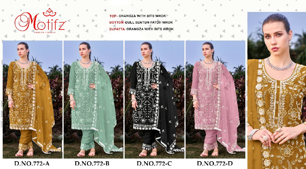 Motifz D.no 772 Wholesale Indian Pakistani Concept Salwar Suits