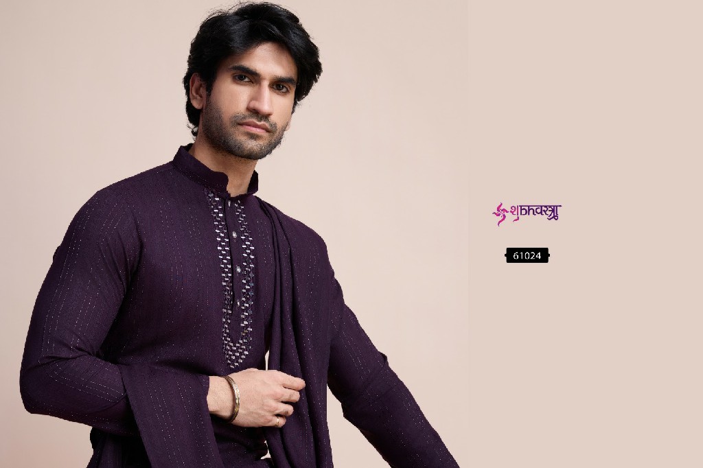 Shubhvastra Modern Ethnics Wholesale Mens Kurta With Pant And Dupatta