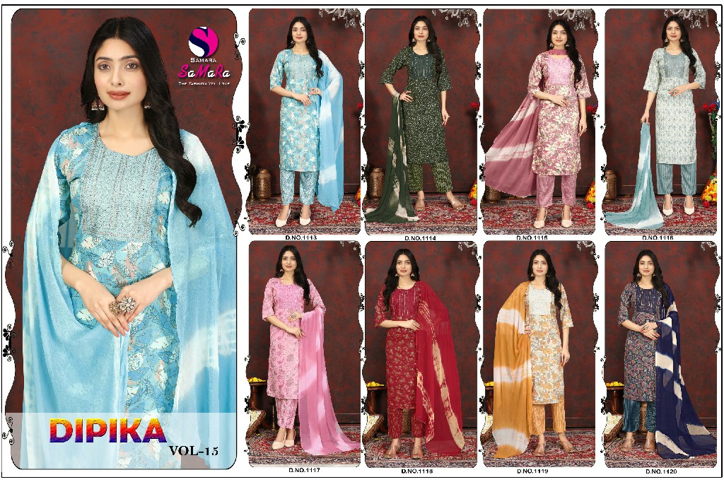 samara dipika vol 15 capsule print casual fully stitch salwar kameez