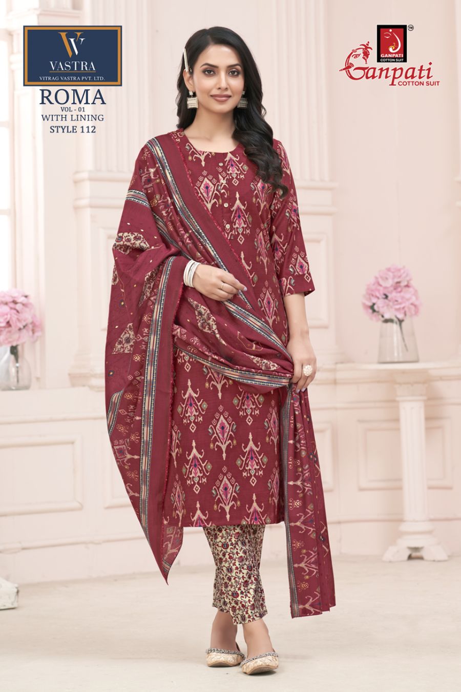 Ganpati Roma With Lining Vol-1 Wholesale Regular Wear Cotton Readymade Dresses