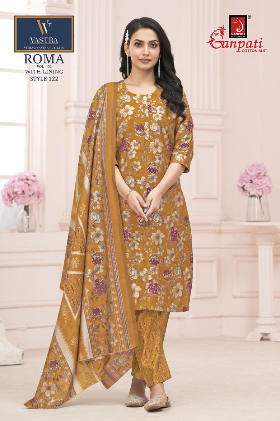 Ganpati Roma With Lining Vol-1 Wholesale Regular Wear Cotton Readymade Dresses