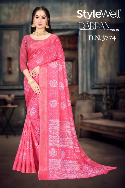 stylewell launch darpan vol 7 dola jacquard trendy saree online at affordable prices