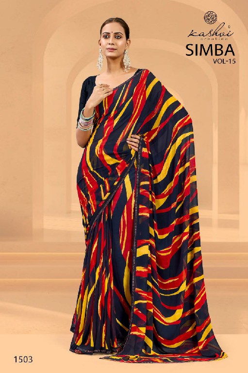 simba vol 15 by kashvi creation georgette elegant style saree for ladies