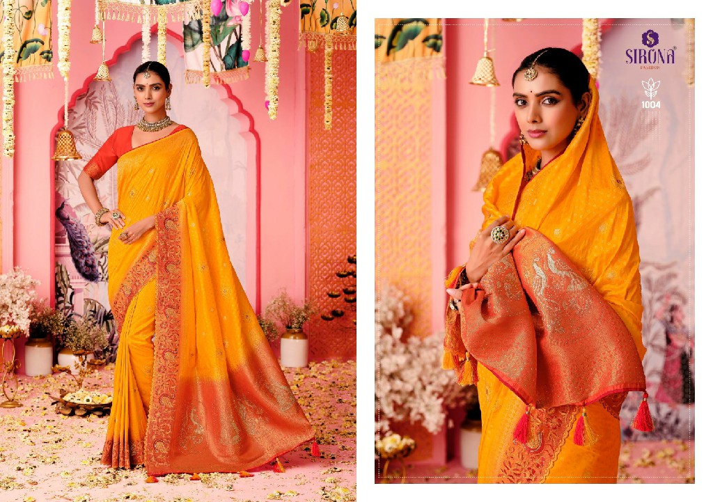 sirona fashion shubh laxmi nylon dolla silk party sarees for any occasion