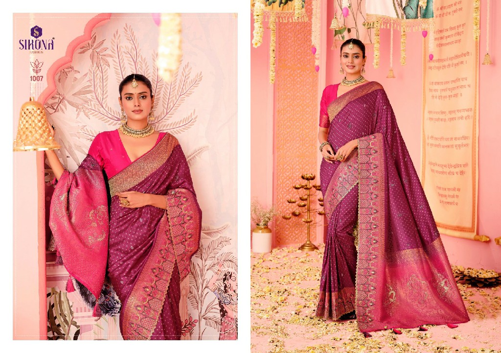 sirona fashion shubh laxmi nylon dolla silk party sarees for any occasion