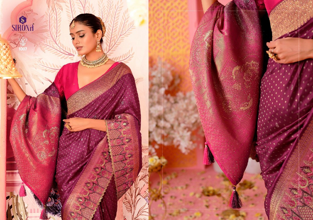 sirona fashion shubh laxmi nylon dolla silk party sarees for any occasion