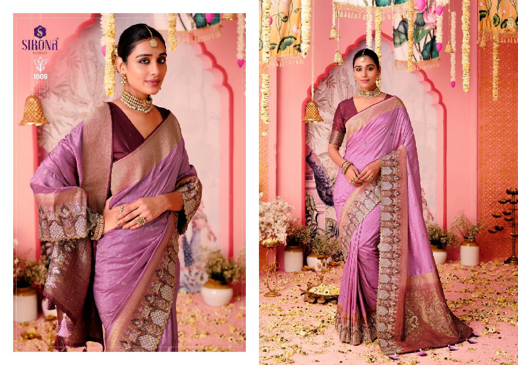 sirona fashion shubh laxmi nylon dolla silk party sarees for any occasion