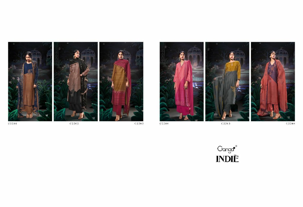 Ganga Indie Wholesale Pure Bemberg Silk Salwar Kameez