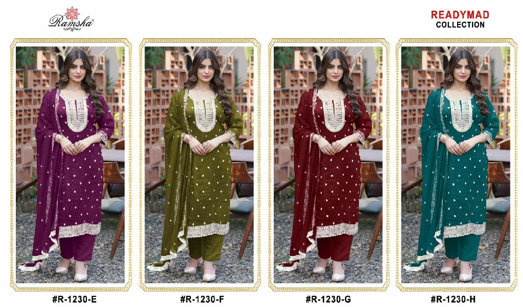 Ramsha R-1230 Wholesale Readymade Indian Pakistani Salwar Suits