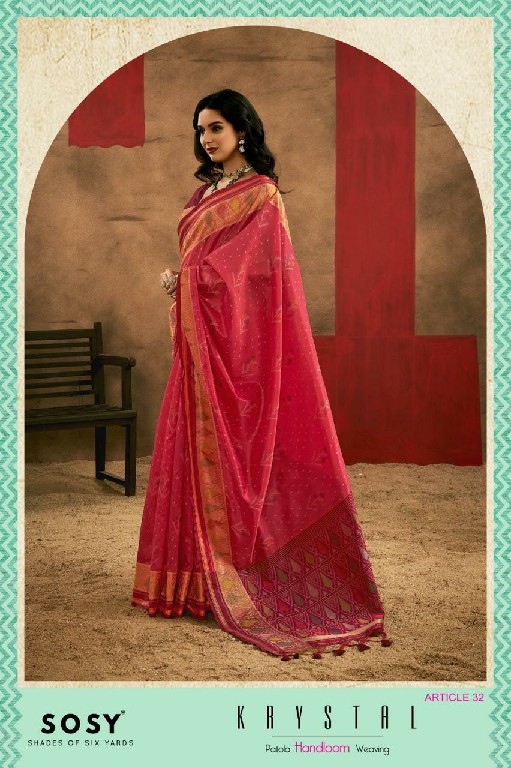 SOSY Krystal Wholesale Patola Handloom Silk Ethnic Sarees