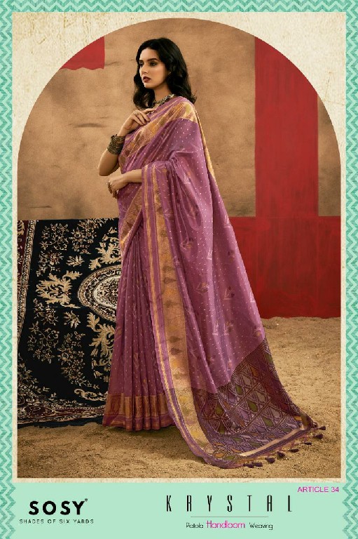 SOSY Krystal Wholesale Patola Handloom Silk Ethnic Sarees