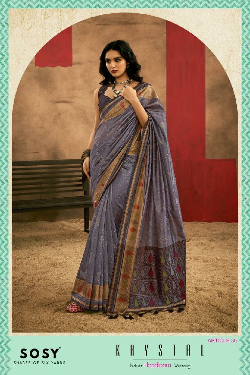 SOSY Krystal Wholesale Patola Handloom Silk Ethnic Sarees