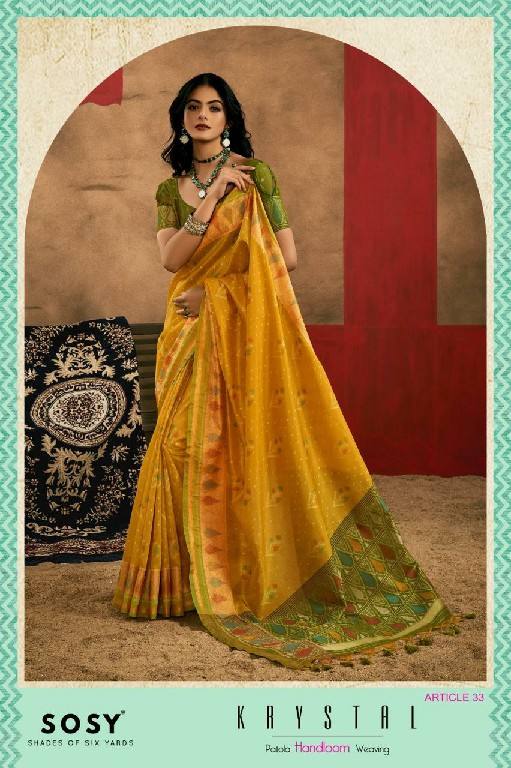 SOSY Krystal Wholesale Patola Handloom Silk Ethnic Sarees