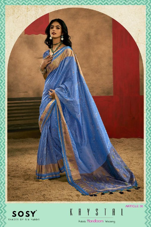 SOSY Krystal Wholesale Patola Handloom Silk Ethnic Sarees