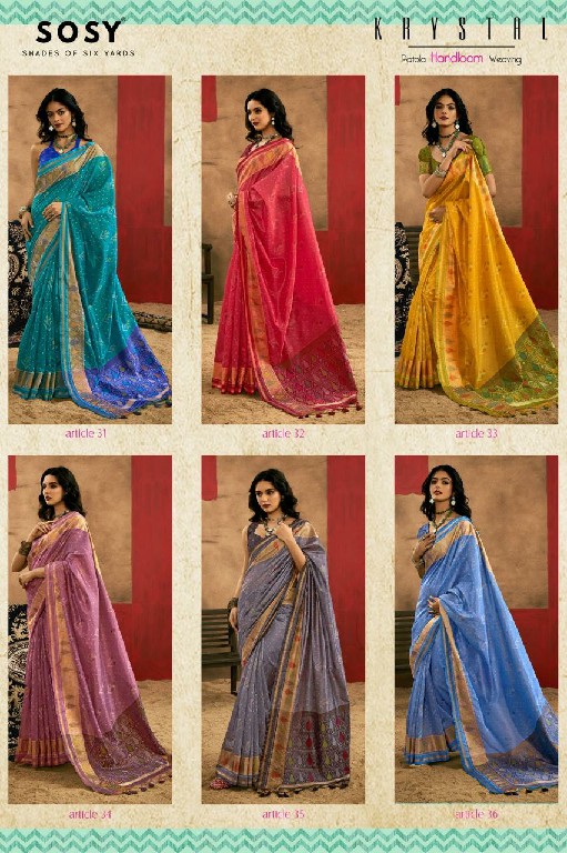 SOSY Krystal Wholesale Patola Handloom Silk Ethnic Sarees