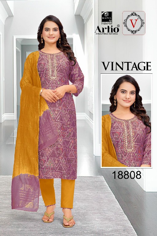 Artio Vintage Wholesale Readymade 3 Piece Salwar Kameez Suits Combo