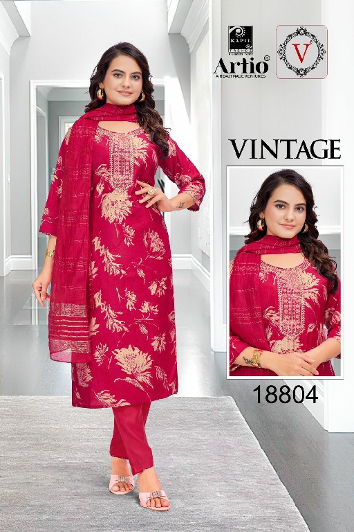 Artio Vintage Wholesale Readymade 3 Piece Salwar Kameez Suits Combo