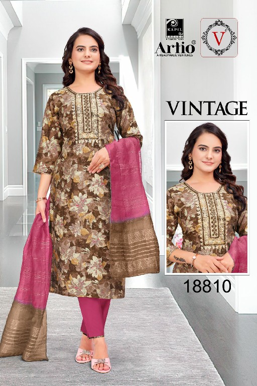 Artio Vintage Wholesale Readymade 3 Piece Salwar Kameez Suits Combo