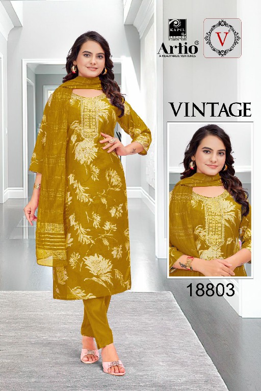 Artio Vintage Wholesale Readymade 3 Piece Salwar Kameez Suits Combo