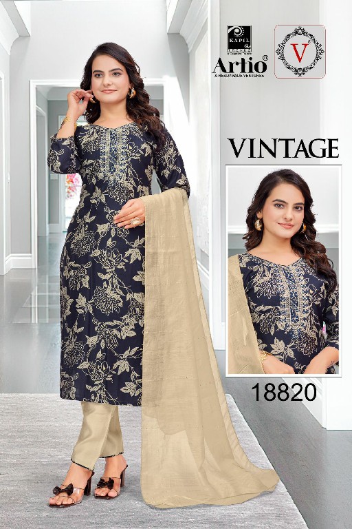 Artio Vintage Wholesale Readymade 3 Piece Salwar Kameez Suits Combo