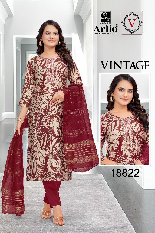 Artio Vintage Wholesale Readymade 3 Piece Salwar Kameez Suits Combo