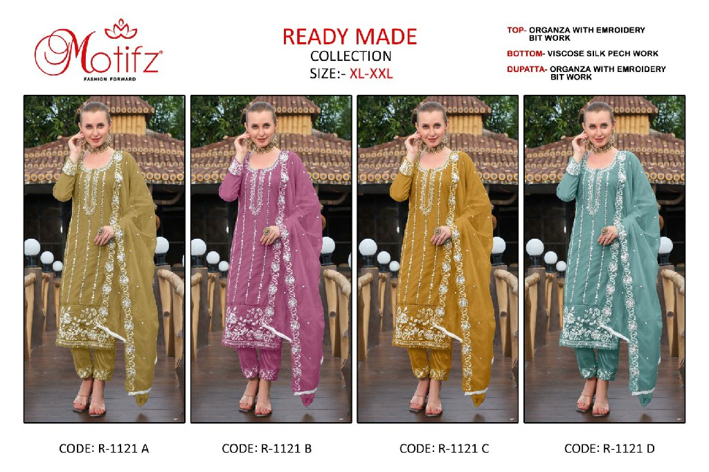 Motfiz R-1121 Wholesale Readymade Indian Pakistani Salwar Suits