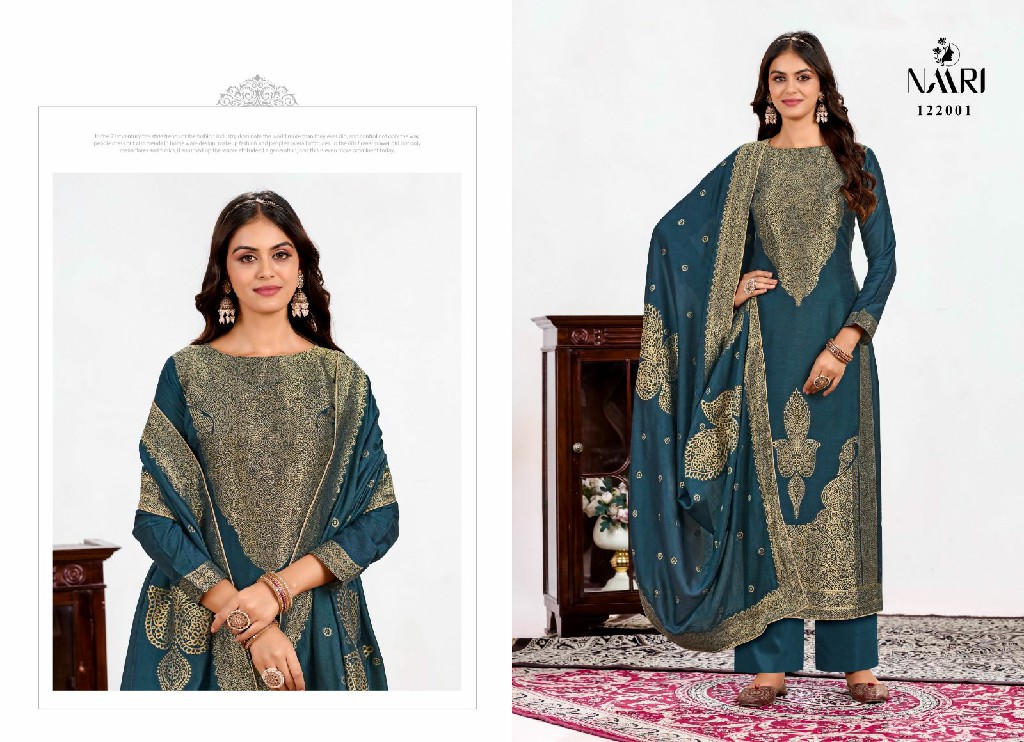 Naari Shaheen Wholesale Pure Muslin Jacqaurd Salwar Suits