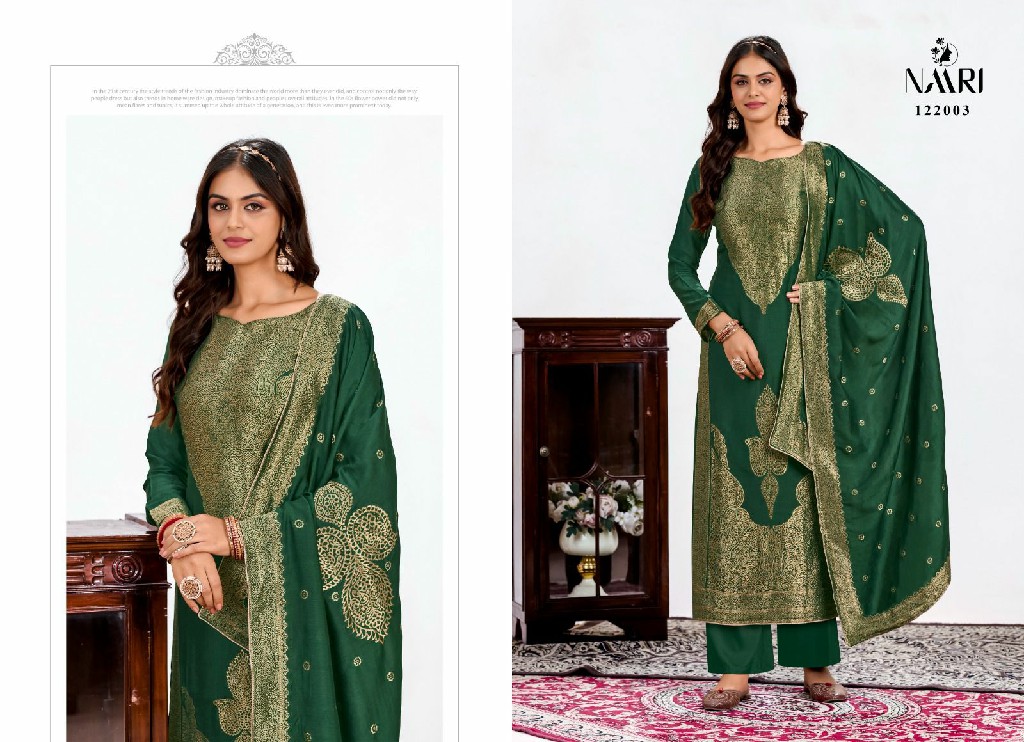 Naari Shaheen Wholesale Pure Muslin Jacqaurd Salwar Suits