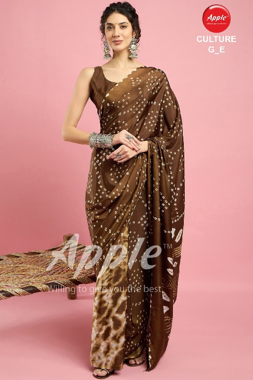 Apple Culture G Wholesale French Crepe Ethnic Indian Sarees