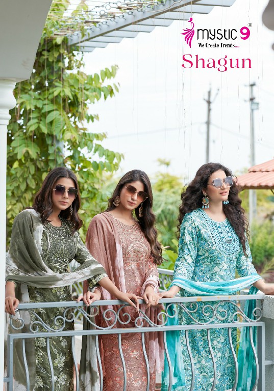 mystic 9 Shagun Vol-12 Wholesale Premium Quality Top With Bottom And Dupatta