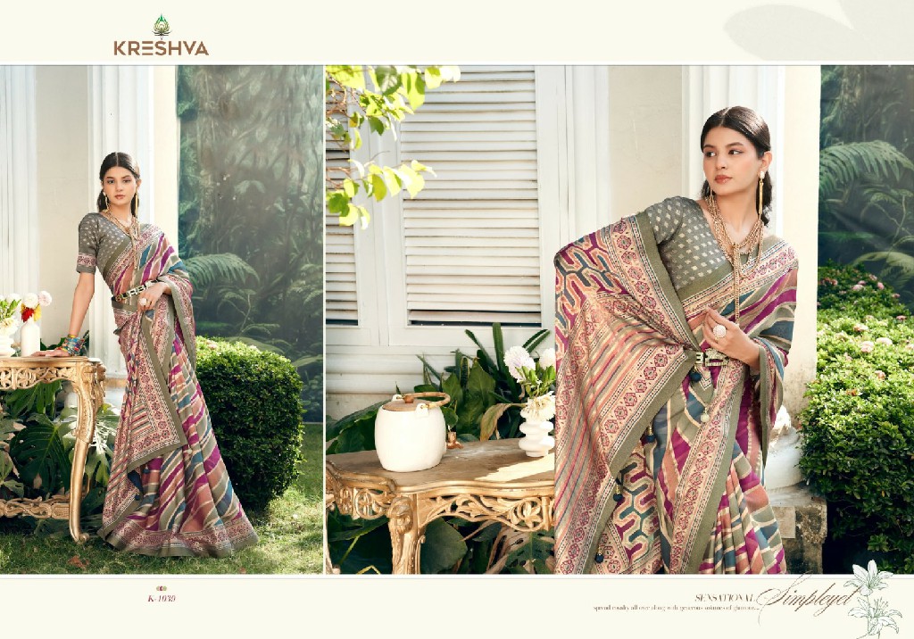 kreshva suhana vol 1 georgette party wear shop glamorous styles sarees