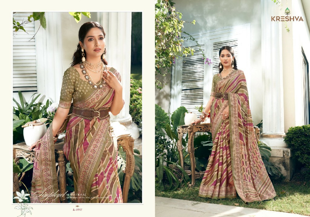 kreshva suhana vol 1 georgette party wear shop glamorous styles sarees